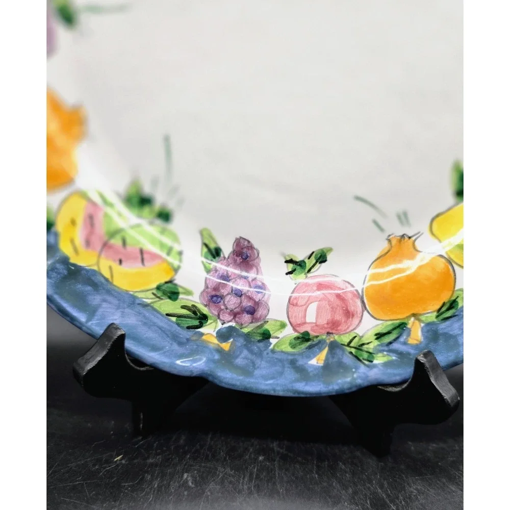 Set/4 Vintage Italian Pottery Procida Vietri 10.25